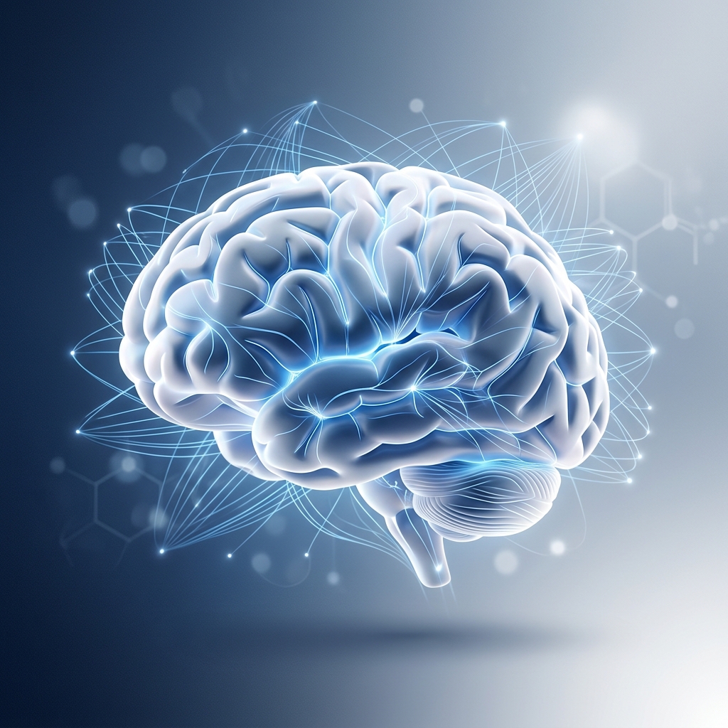 Ilustración creativa del cerebro humano